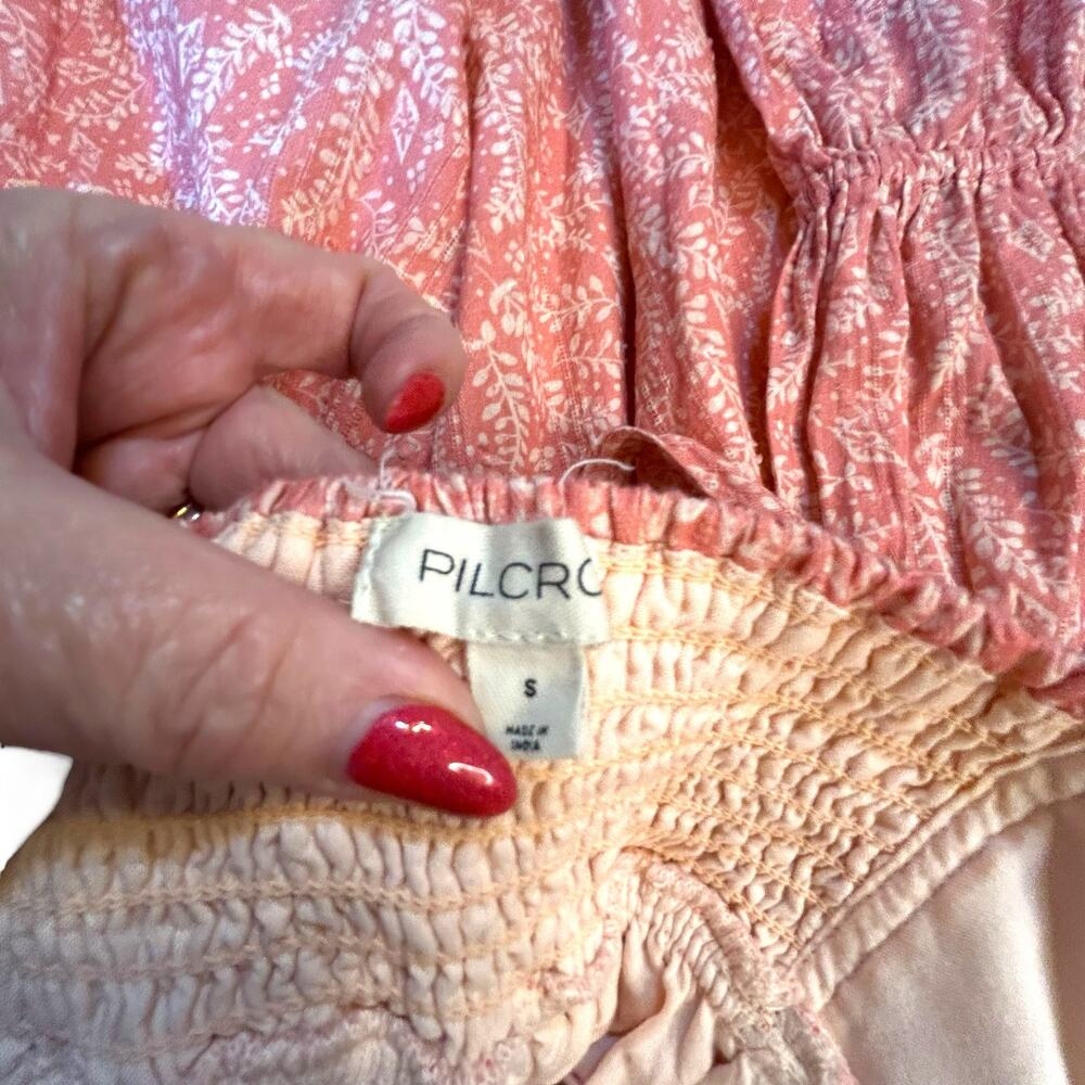 Pink  Anthropologie Pilcro Long-Sleeved Babydoll Dress - Size S - Picture 12 of 16
